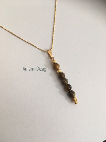 Tiger eye line necklace