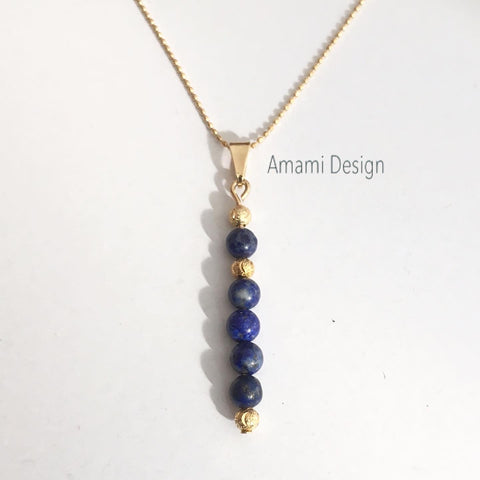 Lapis lazuli line necklace