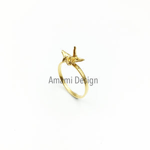 Gold crane ring