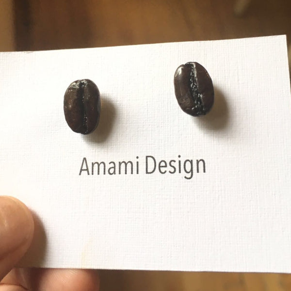 Coffee lover studs earrings