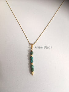 Turquoise line necklace